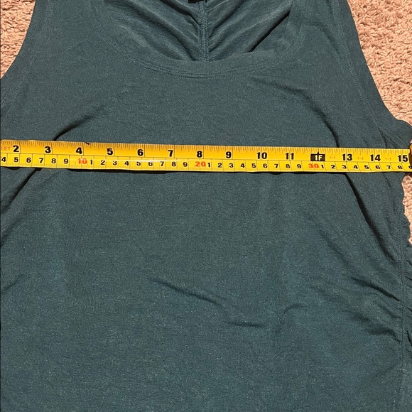 Athleta Teal Breezy Ruched Tank Size M - Picture 6 of 7